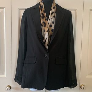 Dressy Black CAbi Blazer with Sheer Sleeves ~